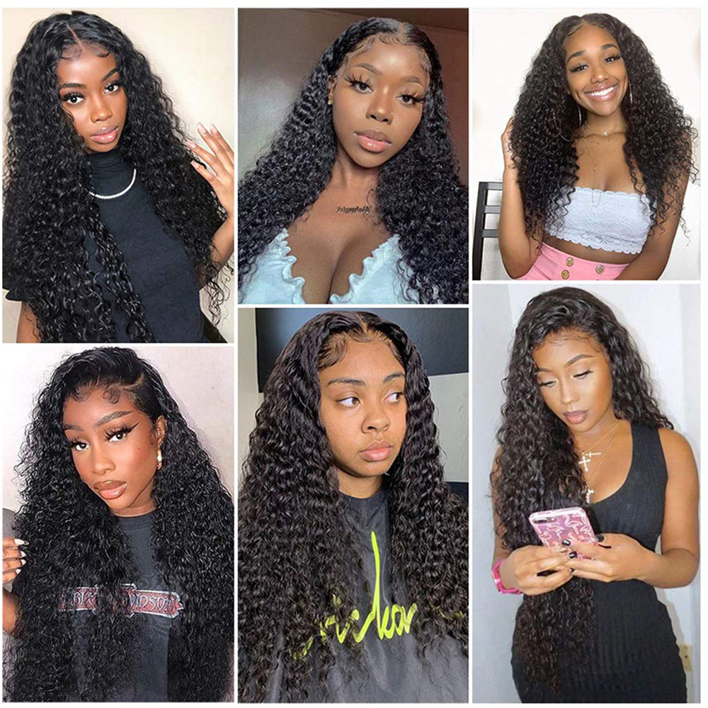 Aosun 13x6 Deep Wave Lace Front Wig Brazilian Human Hair Lace Wigs