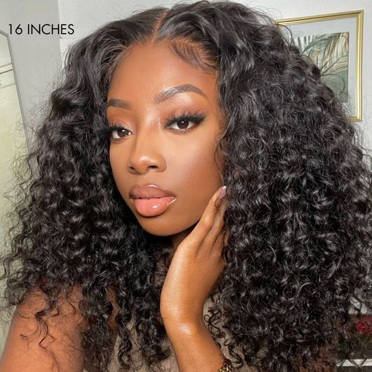 Crazy PreMax Wigs | Natural Hairline Water Wave Glueless 5x5 Closure Lace Long Curly Wig Breathable Cap