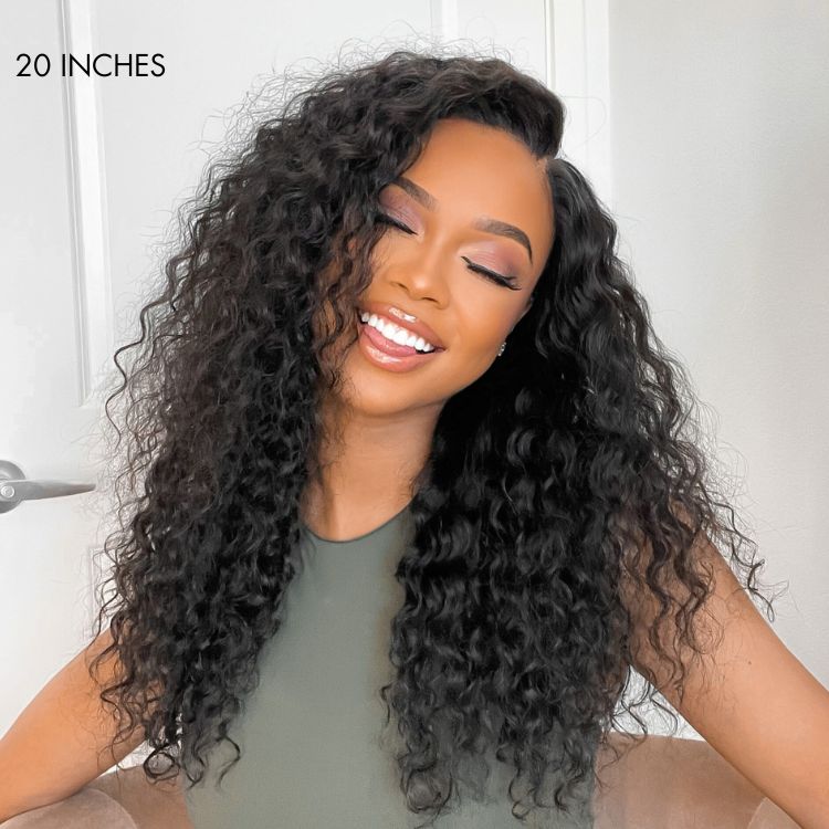 Crazy PreMax Wigs | Natural Hairline Water Wave Glueless 5x5 Closure Lace Long Curly Wig Breathable Cap