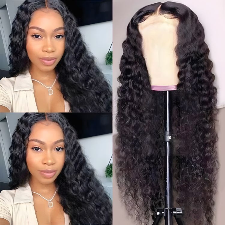 Crazy PreMax Wigs | Natural Hairline Water Wave Glueless 5x5 Closure Lace Long Curly Wig Breathable Cap