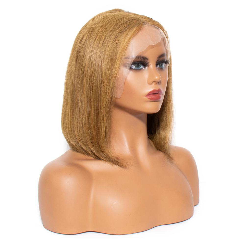 #30 Straight Human Hair Bob Wig 13x4 Lace Front Wig Color