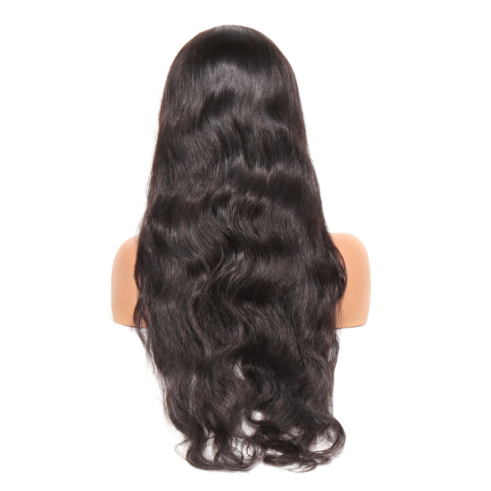 Full Lace Wig Human Hair Wigs For Women Brazilian Pre Plucked Body Wave Wig Natural Hairline with Baby Hair Glueless Natural Black