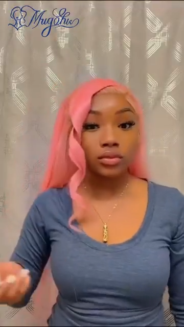 MUGOHK Pink Lace Front Wig  DOLLEDBYSARAH  20 Inch 13x4 Cotton Candy Pink Straight HD Lace Frontal Wig DOLLEDBYSARAH  Pre Plucked with Baby Hair Bubblegum Pink Lace...